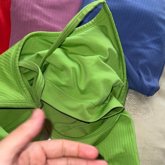 Women's Multi-Color Ribbed Tank Tops - Picture 5 of 5